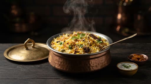Rice in a handi pot